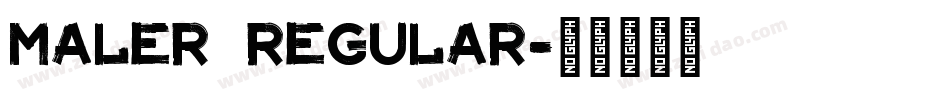 Maler Regular字体转换